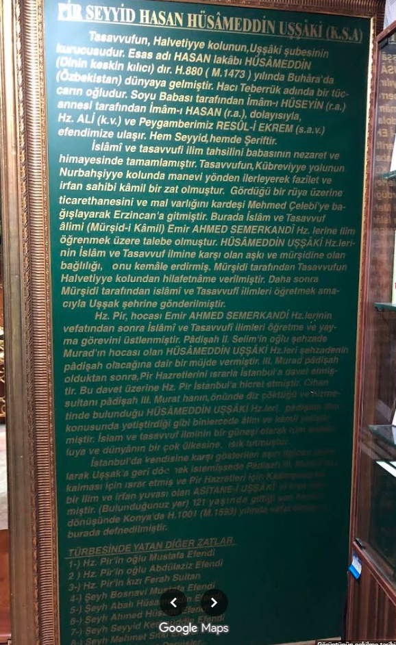 Seyyid Hasan Hüsamettin Uşşaki Hazretleri - Türbe Fotoğrafı